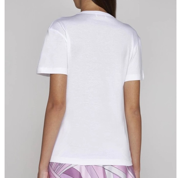 NEW PUCCI LOGO-PRINT COTTON T-SHIRT - Picture 6 of 7